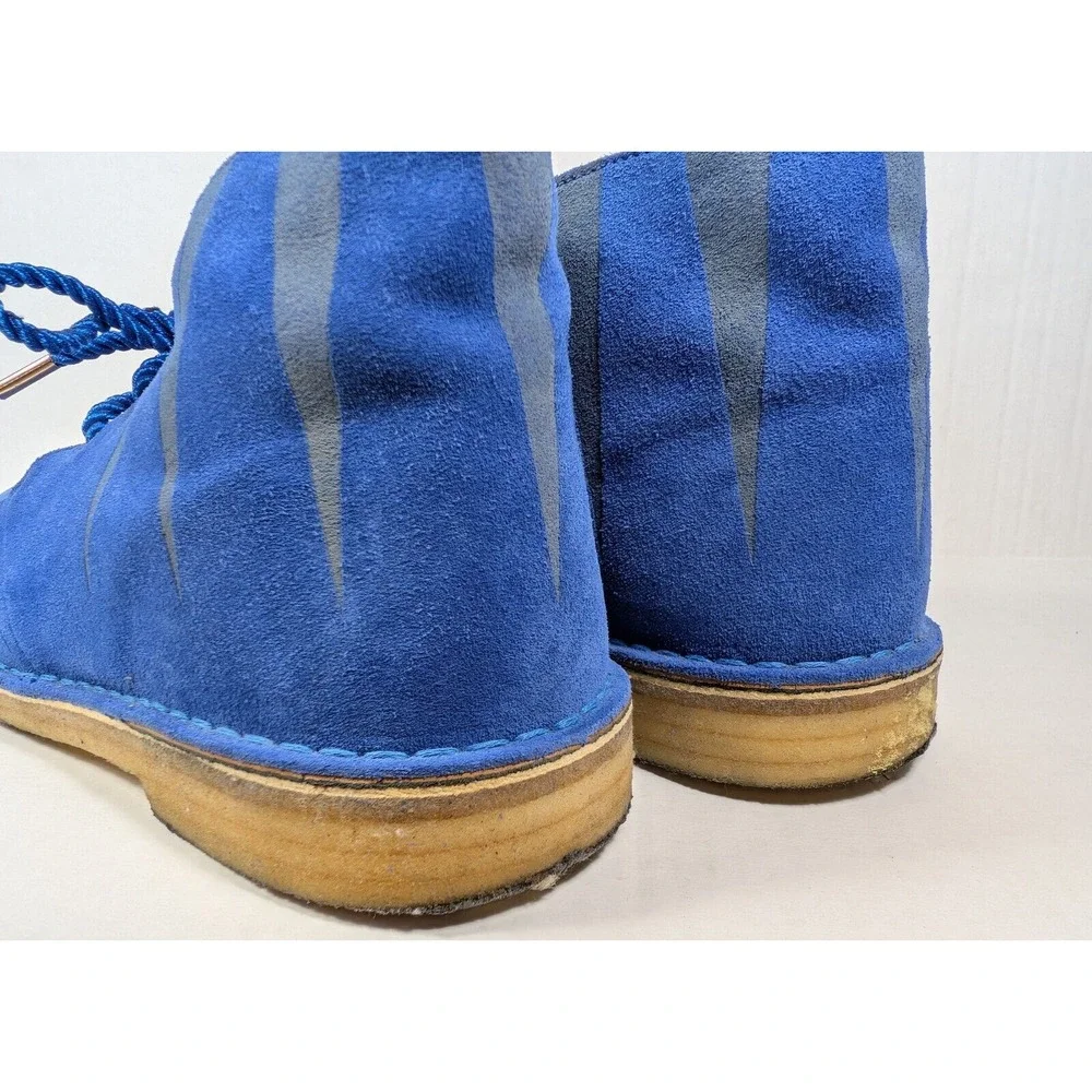 Clarks Boots Mens 11 Desert‎ Luck Electric Blue Leather Alexandra Llewellyn Blue